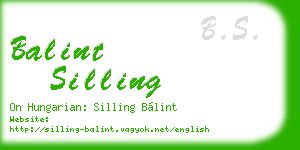 balint silling business card