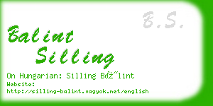 balint silling business card